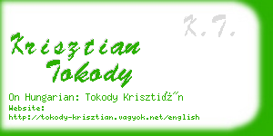 krisztian tokody business card